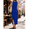 image:imageANRABESS Womens Summer Maxi Dress Tank Long Dresses  Soft Comfy WrinkleFree Fabric Tie Waist Split Casual Travel Outfits Dressy Elegant Trendy Fall LayerRoyal Blue