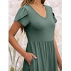 image:imageANRABESS Womens Summer Short Sleeve Midi Dresses Casual Floral TShirt Dress V Neck ALine Flowy Beach Sundress with PocketsGreen