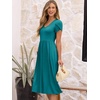 image:imageANRABESS Womens Summer Short Sleeve Midi Dresses Casual Floral TShirt Dress V Neck ALine Flowy Beach Sundress with PocketsLake