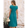 image:imageANRABESS Womens Summer Short Sleeve Midi Dresses Casual Floral TShirt Dress V Neck ALine Flowy Beach Sundress with PocketsLake