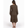 image:imageANRABESS Womens V Neck Long Sleeve Midi Dress  Swing Flowy Tiered with Pockets Soft Fabric Boho Beach Vacation Dresses Loose Fit Casual Fall Winter Transition ClothesCoffee