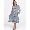 image:imageANRABESS Womens V Neck Long Sleeve Midi Dress  Swing Flowy Tiered with Pockets Soft Fabric Boho Beach Vacation Dresses Loose Fit Casual Fall Winter Transition ClothesFloral Light Blue