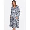 image:imageANRABESS Womens V Neck Long Sleeve Midi Dress  Swing Flowy Tiered with Pockets Soft Fabric Boho Beach Vacation Dresses Loose Fit Casual Fall Winter Transition ClothesFloral Light Blue