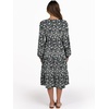 image:imageANRABESS Womens V Neck Long Sleeve Midi Dress  Swing Flowy Tiered with Pockets Soft Fabric Boho Beach Vacation Dresses Loose Fit Casual Fall Winter Transition ClothesFloral Black