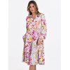 image:imageANRABESS Womens V Neck Long Sleeve Midi Dress  Swing Flowy Tiered with Pockets Soft Fabric Boho Beach Vacation Dresses Loose Fit Casual Fall Winter Transition ClothesMulticolour Floral