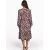 image:imageANRABESS Womens V Neck Long Sleeve Midi Dress  Swing Flowy Tiered with Pockets Soft Fabric Boho Beach Vacation Dresses Loose Fit Casual Fall Winter Transition ClothesFloral Red Pink