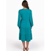 image:imageANRABESS Womens V Neck Long Sleeve Midi Dress  Swing Flowy Tiered with Pockets Soft Fabric Boho Beach Vacation Dresses Loose Fit Casual Fall Winter Transition ClothesLake Green