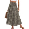 image:imageANRABESS Maxi Skirt for Women Floral High Waisted Elastic Flowy 2026 Summer Boho Long Skirts Beach Cover Up Vacation SundressBlack Floral