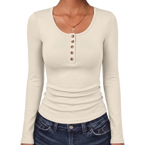 image:imageANRABESS Women Henley Button Thermal Tops Long Sleeve Shirt  Warm Fleece Undershirts Soft Comfy Cozy Cute Basic Tees Fall Winter Casual Daily Layer OutfitsBeige