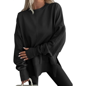 image:imageANRABESS Women Oversized Sweatshirts Thumbhole Long Sleeve Hoodies Shirts 2026 Fall Side Slit Pullover Top Teen Y2k OutfitsBlack