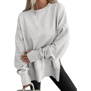 image:imageANRABESS Women Oversized Sweatshirts Thumbhole Long Sleeve Hoodies Shirts 2026 Fall Side Slit Pullover Top Teen Y2k OutfitsGrey