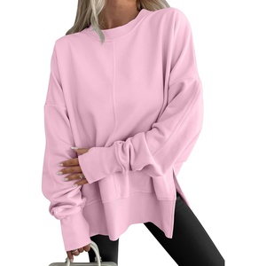 image:imageANRABESS Women Oversized Sweatshirts Thumbhole Long Sleeve Hoodies Shirts 2026 Fall Side Slit Pullover Top Teen Y2k OutfitsPink