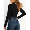 image:imageANRABESS Long Sleeve Shirts for Womens Mock Neck Thermal Tops  Soft Fleece Cozy Ribbed Slim Fitted Undershirt  Casual Basic Layer Outfits DailyampGoing OutampOffice Tee Fall Winter ClothesBlack