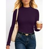 image:imageANRABESS Long Sleeve Shirts for Womens Mock Neck Thermal Tops  Soft Fleece Cozy Ribbed Slim Fitted Undershirt  Casual Basic Layer Outfits DailyampGoing OutampOffice Tee Fall Winter ClothesPurple