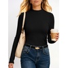 image:imageANRABESS Long Sleeve Shirts for Womens Mock Neck Thermal Tops  Soft Fleece Cozy Ribbed Slim Fitted Undershirt  Casual Basic Layer Outfits DailyampGoing OutampOffice Tee Fall Winter ClothesBlack