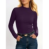 image:imageANRABESS Long Sleeve Shirts for Womens Mock Neck Thermal Tops  Soft Fleece Cozy Ribbed Slim Fitted Undershirt  Casual Basic Layer Outfits DailyampGoing OutampOffice Tee Fall Winter ClothesPurple