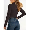 image:imageANRABESS Long Sleeve Shirts for Womens Mock Neck Thermal Tops  Soft Fleece Cozy Ribbed Slim Fitted Undershirt  Casual Basic Layer Outfits DailyampGoing OutampOffice Tee Fall Winter ClothesDeep Brown