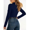 image:imageANRABESS Long Sleeve Shirts for Womens Mock Neck Thermal Tops  Soft Fleece Cozy Ribbed Slim Fitted Undershirt  Casual Basic Layer Outfits DailyampGoing OutampOffice Tee Fall Winter ClothesNavy Blue