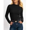 image:imageANRABESS Long Sleeve Shirts for Womens Mock Neck Thermal Tops  Soft Fleece Cozy Ribbed Slim Fitted Undershirt  Casual Basic Layer Outfits DailyampGoing OutampOffice Tee Fall Winter ClothesBlack