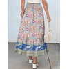 image:imageANRABESS Women Boho Floral Maxi Skirts High Waisted Tiered Skirt Flowy Beach Skirts with Pockets for Vacation amp Summer WearApricot
