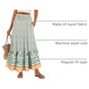 image:imageANRABESS Women Boho Floral Maxi Skirts High Waisted Tiered Skirt Flowy Beach Skirts with Pockets for Vacation amp Summer WearBlue Floral