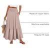 image:imageANRABESS Women Boho Floral Maxi Skirts High Waisted Tiered Skirt Flowy Beach Skirts with Pockets for Vacation amp Summer WearBrown Khaki