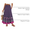 image:imageANRABESS Women Boho Floral Maxi Skirts High Waisted Tiered Skirt Flowy Beach Skirts with Pockets for Vacation amp Summer WearDeep Purple Floral
