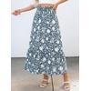 image:imageANRABESS Women Boho Floral Maxi Skirts High Waisted Tiered Skirt Flowy Beach Skirts with Pockets for Vacation amp Summer WearFloral Blue