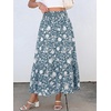 image:imageANRABESS Women Boho Floral Maxi Skirts High Waisted Tiered Skirt Flowy Beach Skirts with Pockets for Vacation amp Summer WearFloral Blue