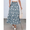 image:imageANRABESS Women Boho Floral Maxi Skirts High Waisted Tiered Skirt Flowy Beach Skirts with Pockets for Vacation amp Summer WearFloral Blue