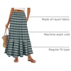 image:imageANRABESS Women Boho Floral Maxi Skirts High Waisted Tiered Skirt Flowy Beach Skirts with Pockets for Vacation amp Summer WearFloral Dark Green