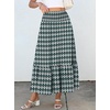 image:imageANRABESS Women Boho Floral Maxi Skirts High Waisted Tiered Skirt Flowy Beach Skirts with Pockets for Vacation amp Summer WearFloral Dark Green