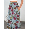 image:imageANRABESS Women Boho Floral Maxi Skirts High Waisted Tiered Skirt Flowy Beach Skirts with Pockets for Vacation amp Summer WearGreen Floral