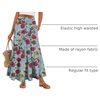 image:imageANRABESS Women Boho Floral Maxi Skirts High Waisted Tiered Skirt Flowy Beach Skirts with Pockets for Vacation amp Summer WearGreen Floral