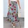 image:imageANRABESS Women Boho Floral Maxi Skirts High Waisted Tiered Skirt Flowy Beach Skirts with Pockets for Vacation amp Summer WearGreen Floral
