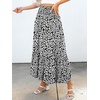image:imageANRABESS Women Boho Floral Maxi Skirts High Waisted Tiered Skirt Flowy Beach Skirts with Pockets for Vacation amp Summer WearLeopard Print