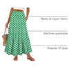 image:imageANRABESS Women Boho Floral Maxi Skirts High Waisted Tiered Skirt Flowy Beach Skirts with Pockets for Vacation amp Summer WearLight Green