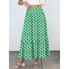 image:imageANRABESS Women Boho Floral Maxi Skirts High Waisted Tiered Skirt Flowy Beach Skirts with Pockets for Vacation amp Summer WearLight Green