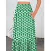 image:imageANRABESS Women Boho Floral Maxi Skirts High Waisted Tiered Skirt Flowy Beach Skirts with Pockets for Vacation amp Summer WearLight Green