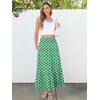 image:imageANRABESS Women Boho Floral Maxi Skirts High Waisted Tiered Skirt Flowy Beach Skirts with Pockets for Vacation amp Summer WearLight Green