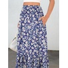 image:imageANRABESS Women Boho Floral Maxi Skirts High Waisted Tiered Skirt Flowy Beach Skirts with Pockets for Vacation amp Summer WearLily Floral