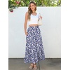 image:imageANRABESS Women Boho Floral Maxi Skirts High Waisted Tiered Skirt Flowy Beach Skirts with Pockets for Vacation amp Summer WearLily Floral