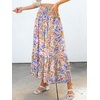 image:imageANRABESS Women Boho Floral Maxi Skirts High Waisted Tiered Skirt Flowy Beach Skirts with Pockets for Vacation amp Summer WearMulticolored Floral