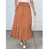image:imageANRABESS Women Boho Floral Maxi Skirts High Waisted Tiered Skirt Flowy Beach Skirts with Pockets for Vacation amp Summer WearOrange