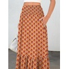 image:imageANRABESS Women Boho Floral Maxi Skirts High Waisted Tiered Skirt Flowy Beach Skirts with Pockets for Vacation amp Summer WearOrange