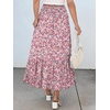 image:imageANRABESS Women Boho Floral Maxi Skirts High Waisted Tiered Skirt Flowy Beach Skirts with Pockets for Vacation amp Summer WearPink Floral