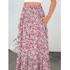 image:imageANRABESS Women Boho Floral Maxi Skirts High Waisted Tiered Skirt Flowy Beach Skirts with Pockets for Vacation amp Summer WearPink Floral