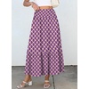 image:imageANRABESS Women Boho Floral Maxi Skirts High Waisted Tiered Skirt Flowy Beach Skirts with Pockets for Vacation amp Summer WearPurple Floral