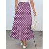 image:imageANRABESS Women Boho Floral Maxi Skirts High Waisted Tiered Skirt Flowy Beach Skirts with Pockets for Vacation amp Summer WearPurple Floral