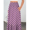 image:imageANRABESS Women Boho Floral Maxi Skirts High Waisted Tiered Skirt Flowy Beach Skirts with Pockets for Vacation amp Summer WearPurple Floral